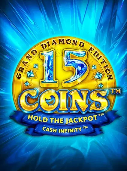 Decorative casino game artwork for Piratepots: 15 Coins Grand Diamond Edition